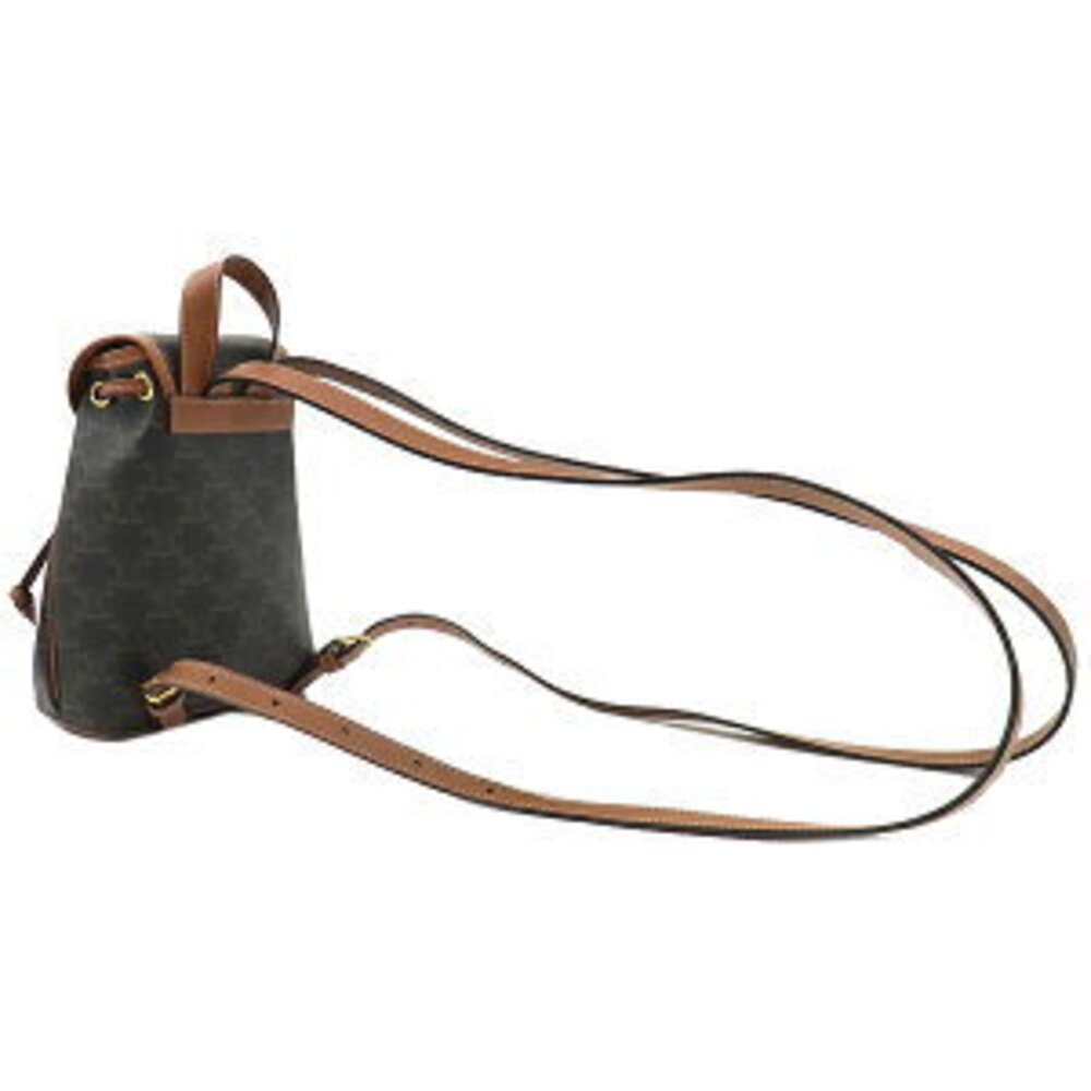 Celine Canvas Backpack Folco Triomphe Tan